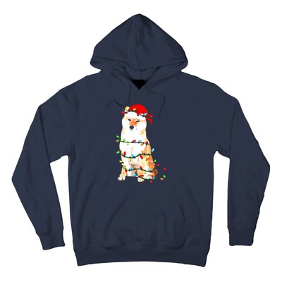 Shiba Inu Christmas Dog Lover Puppy Lights Xmas Hoodie