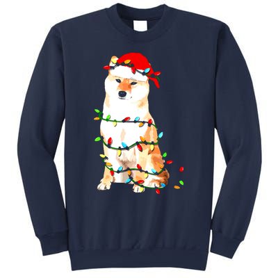 Shiba Inu Christmas Dog Lover Puppy Lights Xmas Sweatshirt