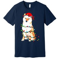 Shiba Inu Christmas Dog Lover Puppy Lights Xmas Premium T-Shirt