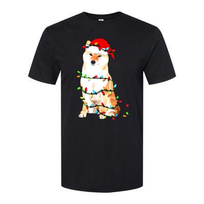 Shiba Inu Christmas Dog Lover Puppy Lights Xmas Softstyle CVC T-Shirt