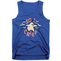 So I Creep Retro Halloween Spooky Vibes Trick Or Treat Ghost Cute Tank Top