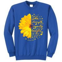 She Is Clothed In Strength And Dignity Christian Verse Funny Gift Sweatshirt