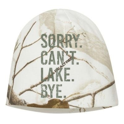 Sorry I Cant Lake Bye Funny Sarcastic Kati - Camo Knit Beanie