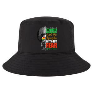 She Is Clothed Strength Dignity Laughs Without Fear Future Funny Gift Cool Comfort Performance Bucket Hat