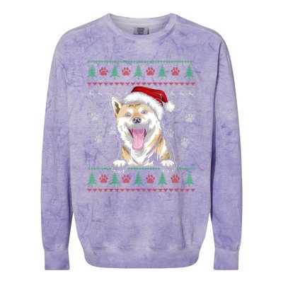 Shiba Inu Christmas Ugly Sweater Funny Dog Lover Xmas Colorblast Crewneck Sweatshirt