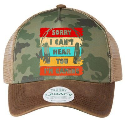 Sorry I Can't Hear You I'm Gaming Retro Legacy Tie Dye Trucker Hat