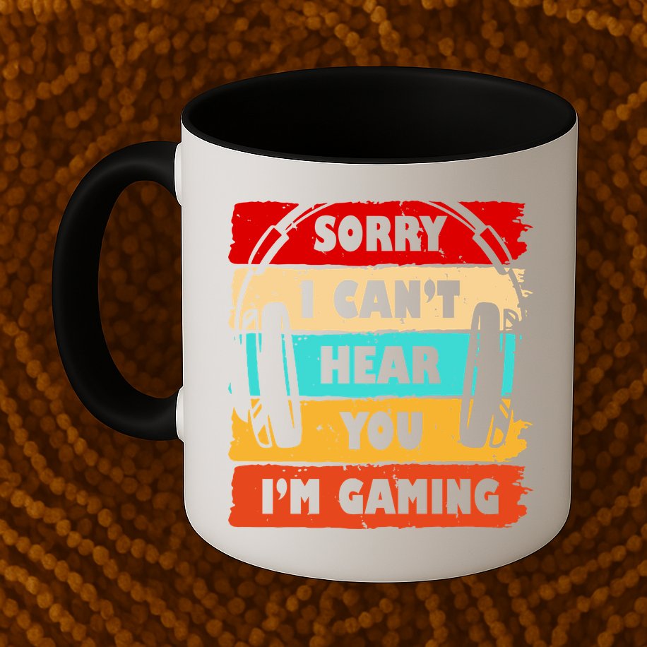 Sorry I Can't Hear You I'm Gaming Retro Mug