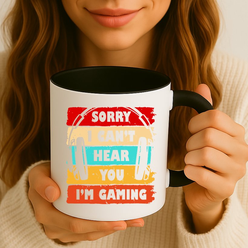 Sorry I Can't Hear You I'm Gaming Retro Mug