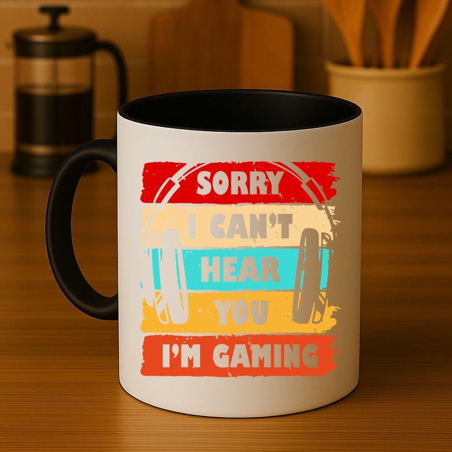 Sorry I Can't Hear You I'm Gaming Retro Mug