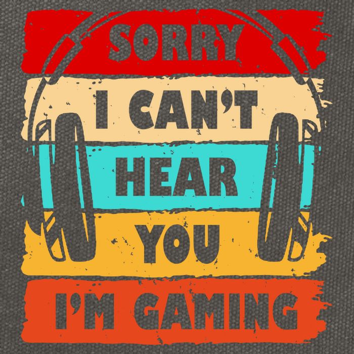 Sorry I Can't Hear You I'm Gaming Retro Cotton Canvas Backpack