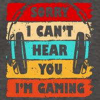 Sorry I Can't Hear You I'm Gaming Retro Vector Backpack