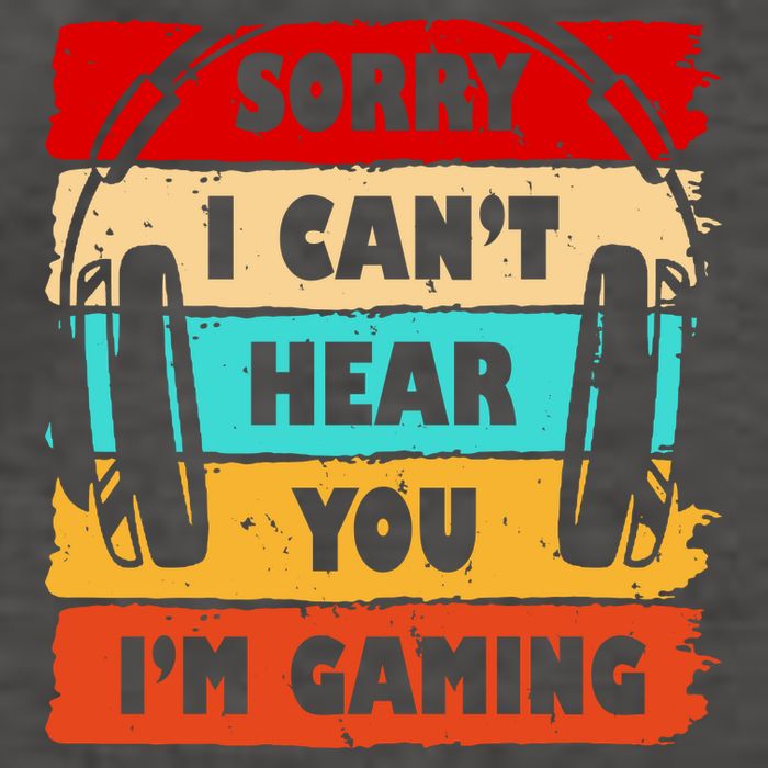 Sorry I Can't Hear You I'm Gaming Retro Vector Backpack