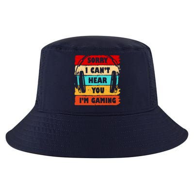 Sorry I Can't Hear You I'm Gaming Retro Cool Comfort Performance Bucket Hat