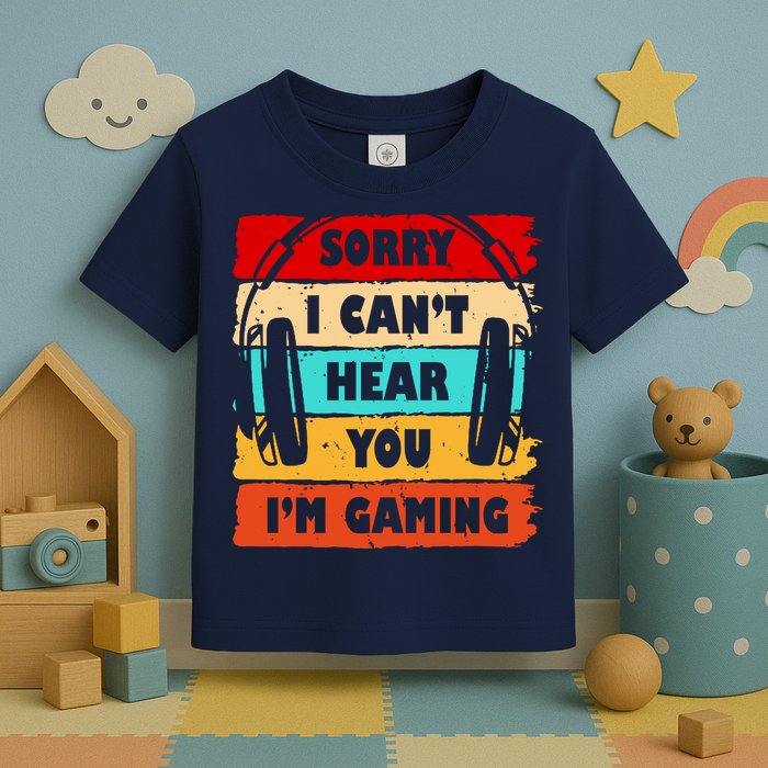 Sorry I Can't Hear You I'm Gaming Retro Toddler T-Shirt
