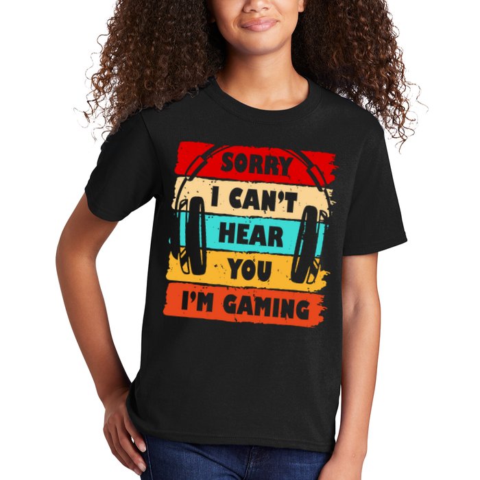 Sorry I Can't Hear You I'm Gaming Retro Kids T-Shirt