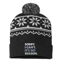 Sorry I CanT ItS Ski Season Winter Sports Ski Athlete USA-Made Snowflake Beanie