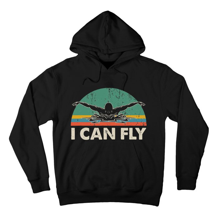 Swimming I Can Fly vintage team coach Hoodie