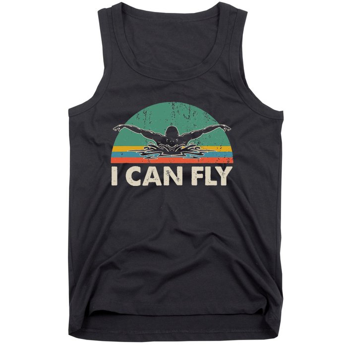 Swimming I Can Fly vintage team coach Tank Top