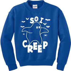 So I Creep Funny Halloween Ghost Spooky Season Kids Sweatshirt