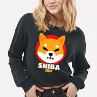 Shiba Inu Coin Crypto Token Cryptocurrency Wallet Shiba Army Cropped Pullover Crew