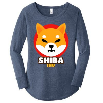 Shiba Inu Coin Crypto Token Cryptocurrency Wallet Shiba Army Women's Perfect Tri Tunic Long Sleeve Shirt