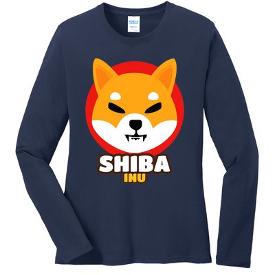 Shiba Inu Coin Crypto Token Cryptocurrency Wallet Shiba Army Ladies Long Sleeve Shirt