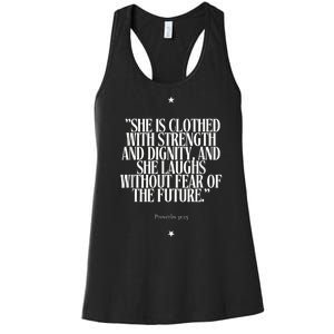 She Is Clothed With Strength Women's Racerback Tank