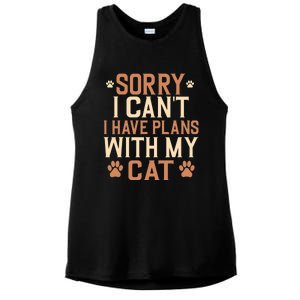 Sorry I Cant I Have Plans With My Cat Ladies PosiCharge Tri-Blend Wicking Tank