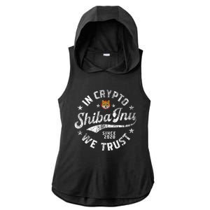 Shiba Inu Coin In Crypto We Trust Token Crypto Ladies PosiCharge Tri-Blend Wicking Draft Hoodie Tank