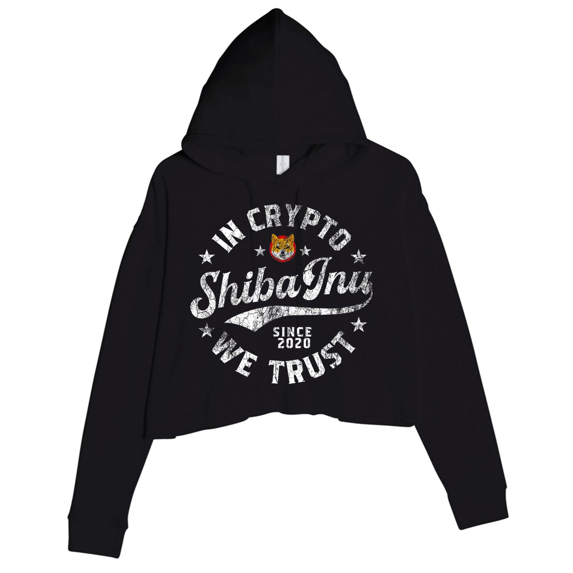 Shiba Inu Coin In Crypto We Trust Token Crypto Crop Fleece Hoodie