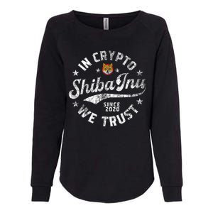 Shiba Inu Coin In Crypto We Trust Token Crypto Womens California Wash Sweatshirt