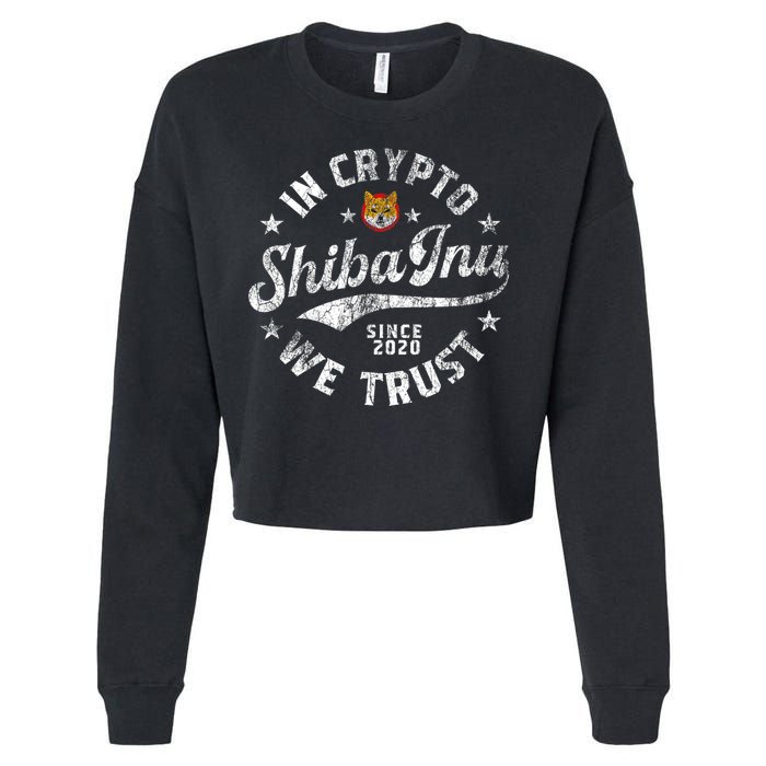 Shiba Inu Coin In Crypto We Trust Token Crypto Cropped Pullover Crew