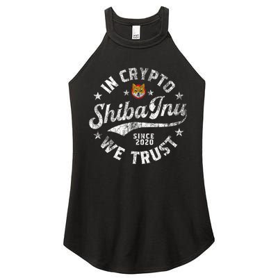 Shiba Inu Coin In Crypto We Trust Token Crypto Women's Perfect Tri Rocker Tank