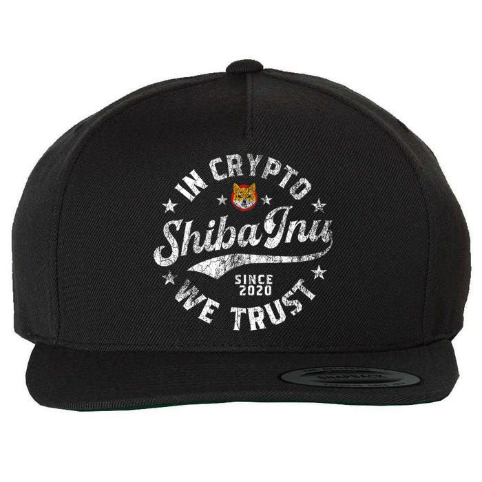 Shiba Inu Coin In Crypto We Trust Token Crypto Wool Snapback Cap