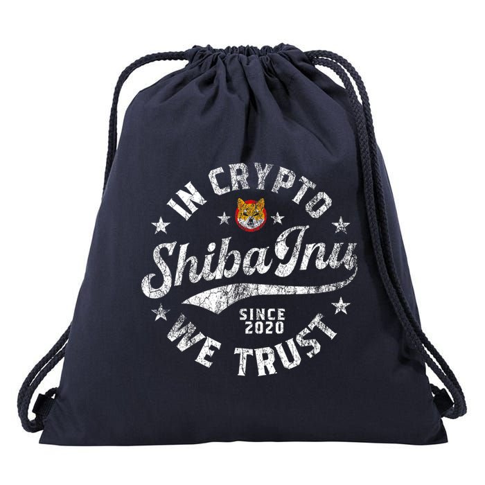 Shiba Inu Coin In Crypto We Trust Token Crypto Drawstring Bag