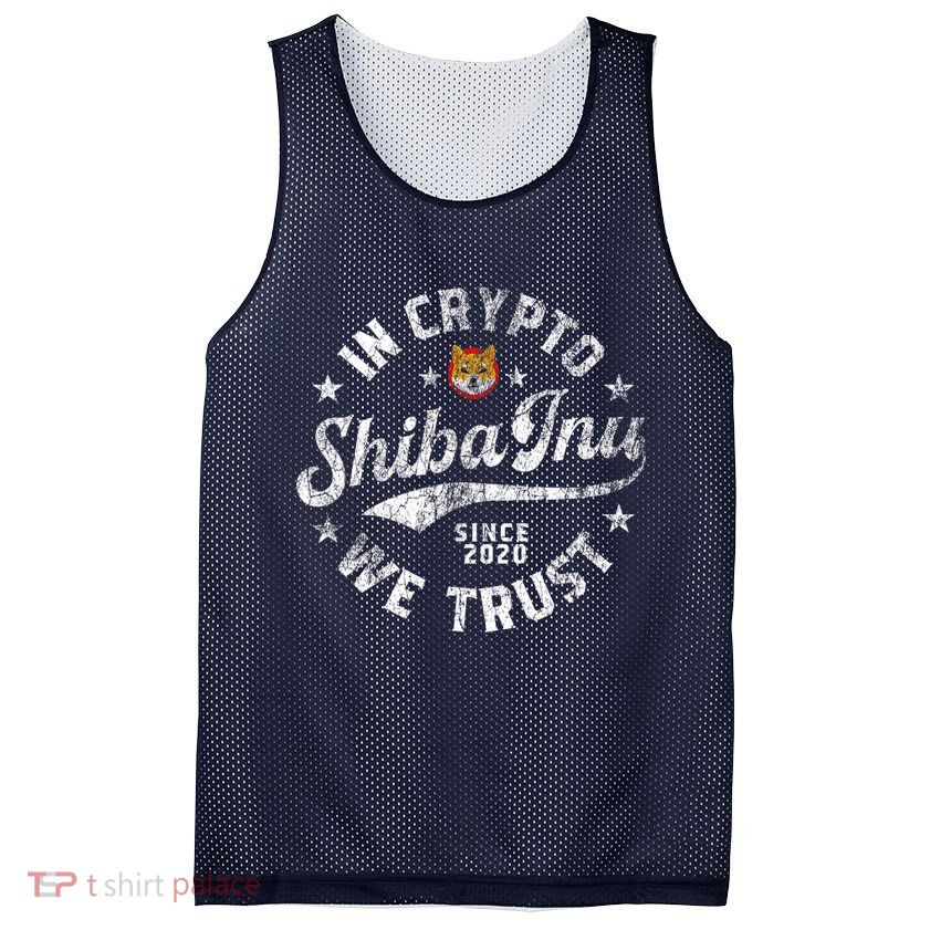 Shiba Inu Coin In Crypto We Trust Token Crypto Mesh Reversible Basketball Jersey Tank