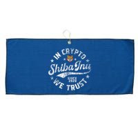 Shiba Inu Coin In Crypto We Trust Token Crypto Large Microfiber Waffle Golf Towel