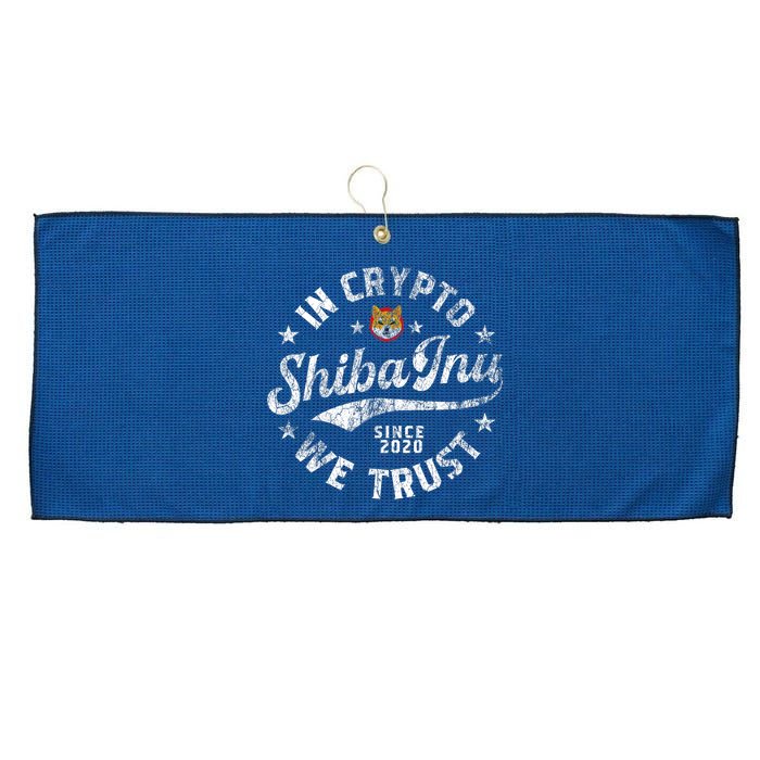 Shiba Inu Coin In Crypto We Trust Token Crypto Large Microfiber Waffle Golf Towel