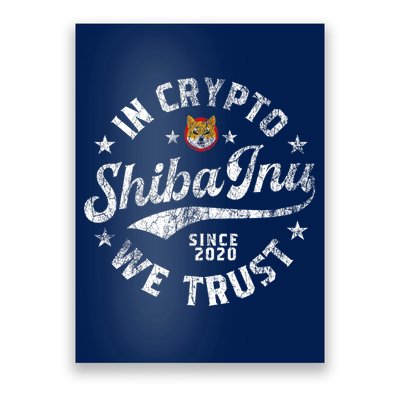 Shiba Inu Coin In Crypto We Trust Token Crypto Poster