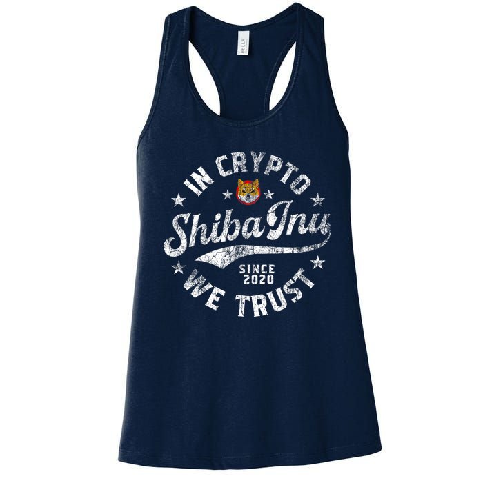 Shiba Inu Coin In Crypto We Trust Token Crypto Women's Racerback Tank