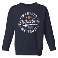 Shiba Inu Coin In Crypto We Trust Token Crypto Toddler Sweatshirt