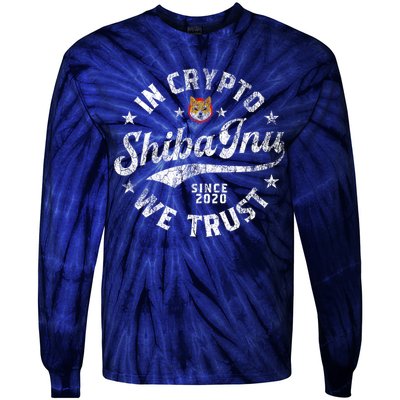 Shiba Inu Coin In Crypto We Trust Token Crypto Tie-Dye Long Sleeve Shirt