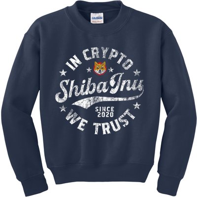 Shiba Inu Coin In Crypto We Trust Token Crypto Kids Sweatshirt