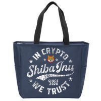 Shiba Inu Coin In Crypto We Trust Token Crypto Zip Tote Bag