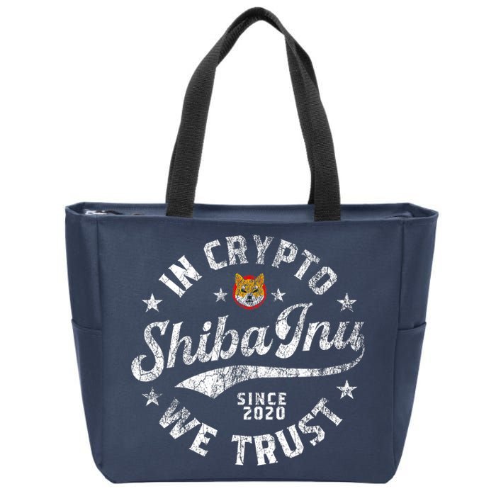 Shiba Inu Coin In Crypto We Trust Token Crypto Zip Tote Bag