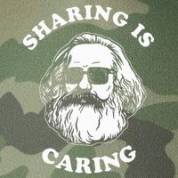 Sharing Is Caring Karl Marx Legacy Tie Dye Trucker Hat