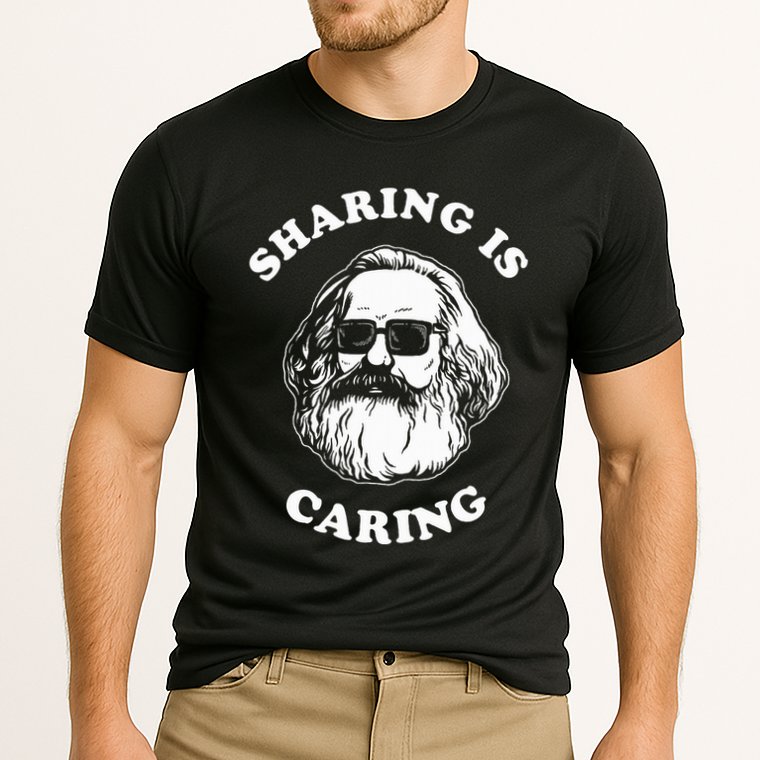 Sharing Is Caring Karl Marx Performance Shirt