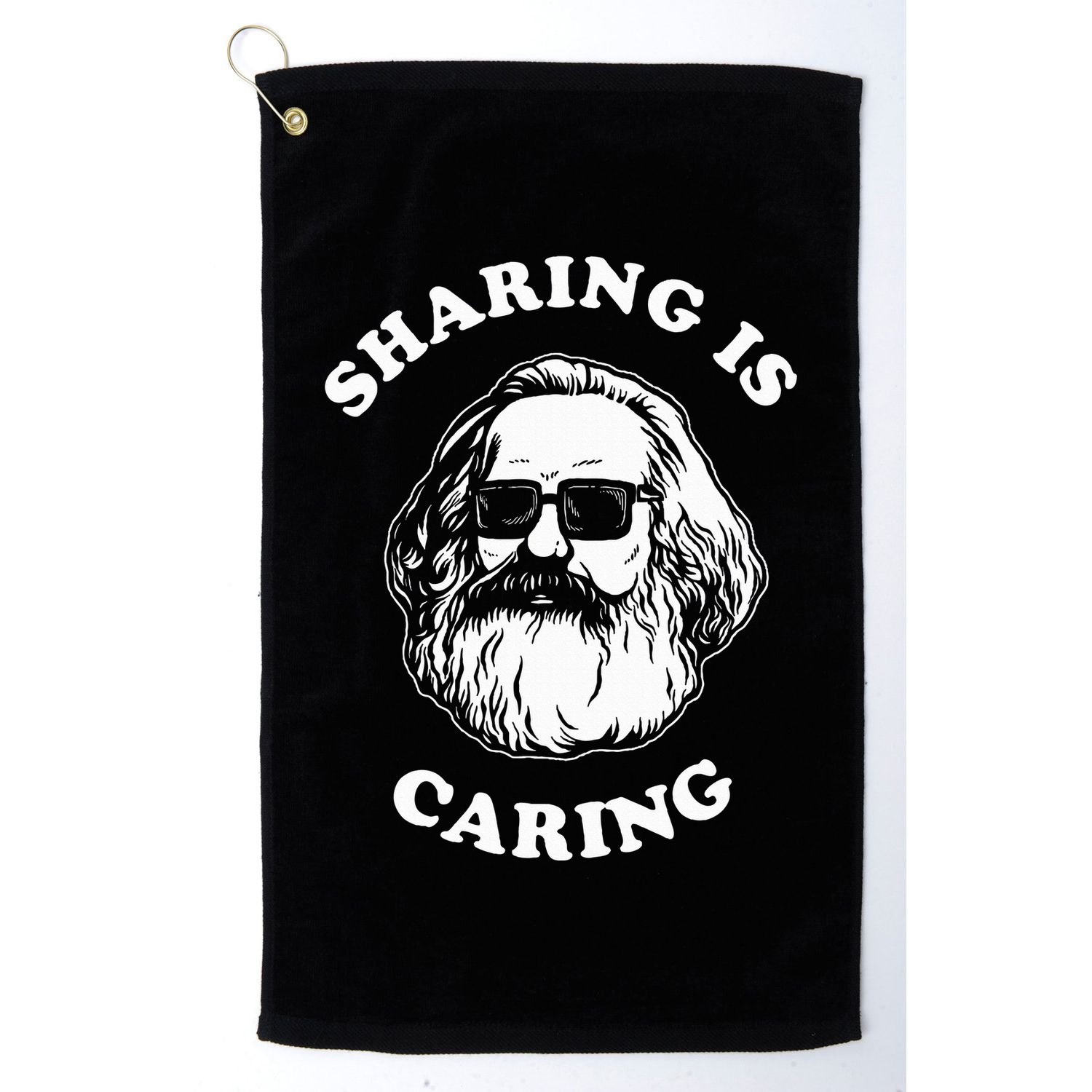 Sharing Is Caring Karl Marx Golf Towel