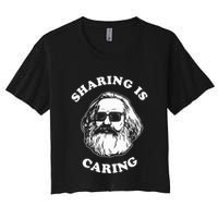 Sharing Is Caring Karl Marx Women's Crop Top Tee
