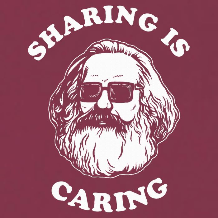 Sharing Is Caring Karl Marx 16oz Travel Tumbler